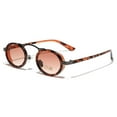 thumbnail image 1 of for Women & Men UV400 Protection Small 2024 Fashion Punk Sunglasses Metal Frame Shades Y2K Eyewear Oval Sun Glasses LEOPARD-TEA, 1 of 8