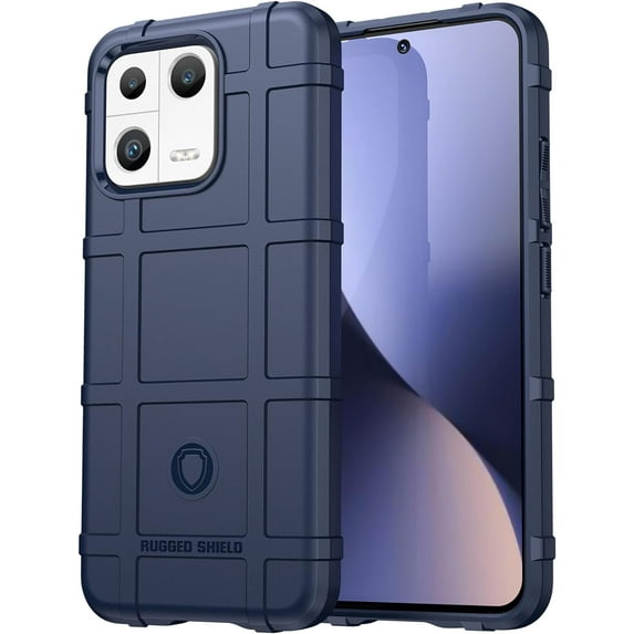 for Xiaomi 13 Case, Heavy Duty Shockproof Slim Protection Phone Case Support Wireless Charging Cover for Xiaomi 13 HD Blue