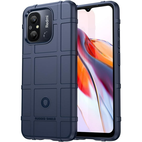 for Xiaomi Redmi 12C Case, Heavy Duty Shockproof Slim Protection Phone Case Support Wireless Charging Cover for Xiaomi Redmi 12C HD Blue