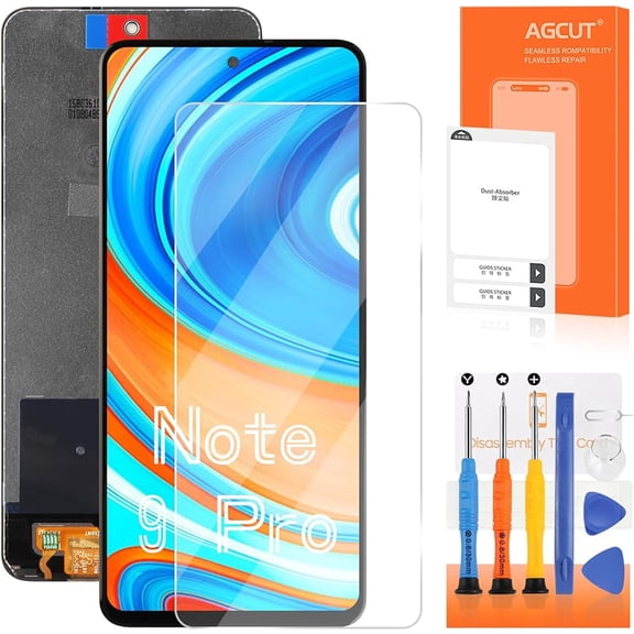 for Xiaomi Redmi Note 9 Pro Screen Replacement for Redmi Note 9s LCD M2003J6A1I 6.67" Display Touch Digitizer Assembly with Tools(Black)