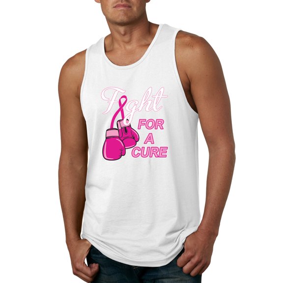 for a Support Awareness Mens Graphic Tank Top, White, Medium
