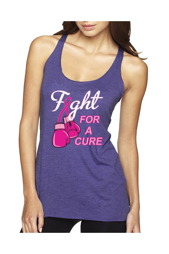 for a Support Awareness Tri-Blend Racerback Tank Top, Purple Rush, Small