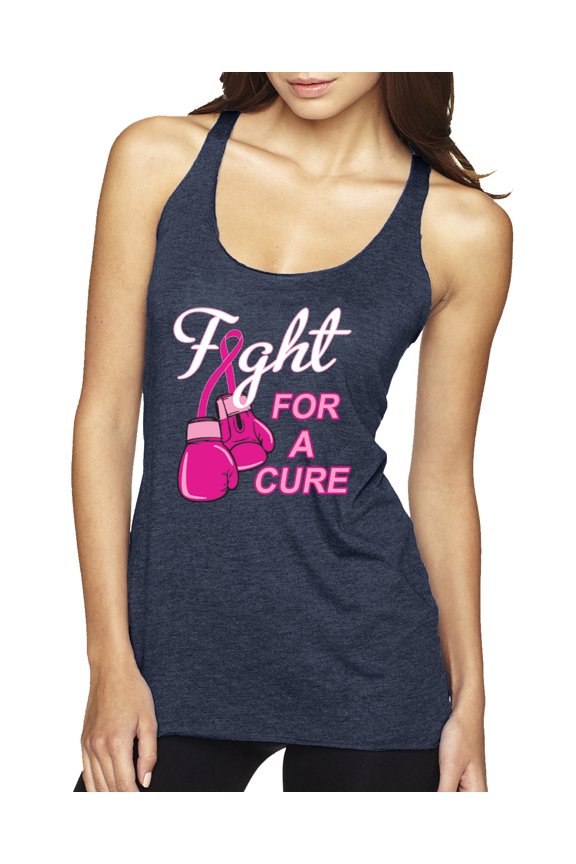 for a Support Awareness Tri-Blend Racerback Tank Top, Vintage Navy, Medium