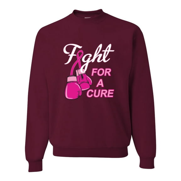 for a Support Awareness Unisex Crewneck Graphic Sweatshirt, Maroon, Large