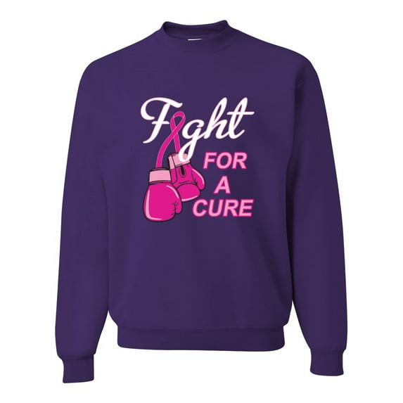 for a Support Awareness Unisex Crewneck Graphic Sweatshirt, Purple, Medium