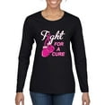 thumbnail image 1 of for a Support Awareness Womens Graphic Long Sleeve T-Shirt, Black, Small, 1 of 3