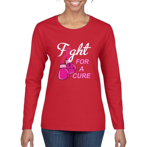 for a Support Awareness Womens Graphic Long Sleeve T-Shirt, Red, 2XL