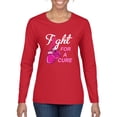 thumbnail image 1 of for a Support Awareness Womens Graphic Long Sleeve T-Shirt, Red, Medium, 1 of 3