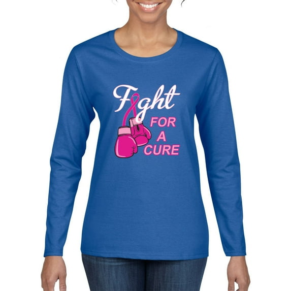 for a Support Awareness Womens Graphic Long Sleeve T-Shirt, Royal, 2XL