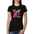 thumbnail image 1 of for a Support Awareness Womens Slim Fit Junior Tee, Black, Small, 1 of 3