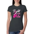 thumbnail image 1 of for a Support Awareness Womens Slim Fit Junior Tee, Dark Grey, Large, 1 of 3