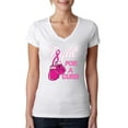 thumbnail image 1 of for a Support Awareness Womens V-Neck Tee, White, 2XL, 1 of 3
