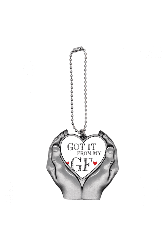 for bf got it from my gf Friend Car Keychain Heart Pendant Ornament Charm