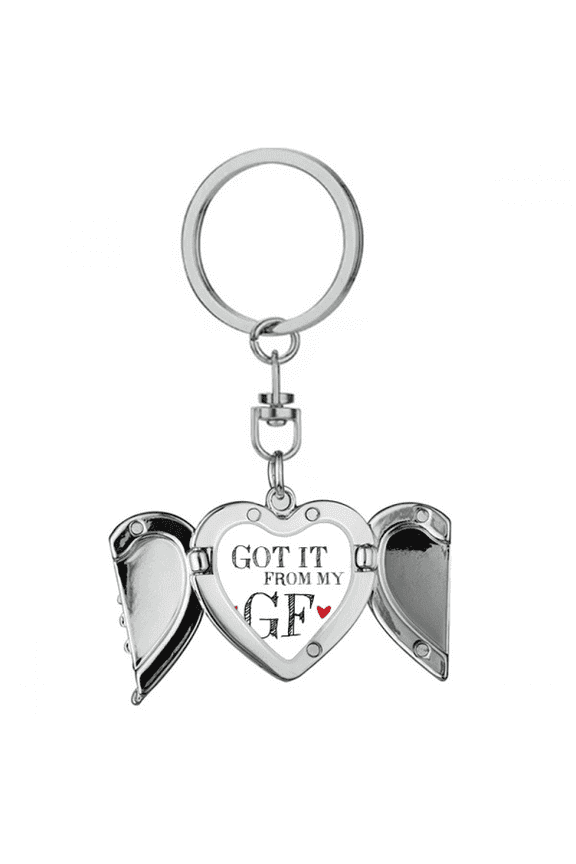 for bf got it from my gf Friend heart angel wing key chain holder
