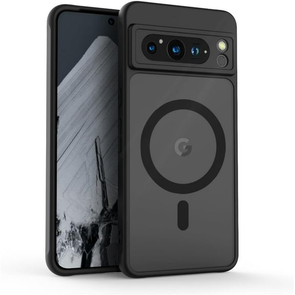 for for Google Pixel 8 Pro Case, Cute Phone Case Shockproof Protective Bumper Slim Case for Pixel 8 Pro Case, Mag Clear Black