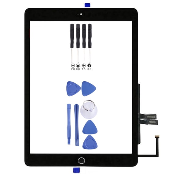 for iPad 6 (6th Gen 2018) A1893 A1954 Screen Replacement Glass Touch Digitizer Repair Kit & Tools - Only for iPad 6 6th Generation (Black)
