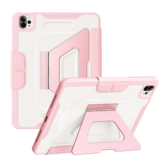 for iPad Pro 11 inch Case 2022/2021/2020/2018(4th/3rd/2nd/1st Generation), Multi-Angle Fold Magnetic Stand, DDetachable Cover with Sleep Wake, Pink