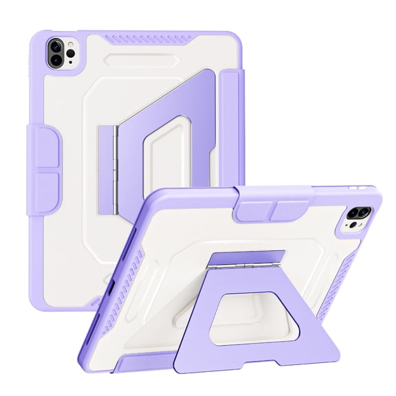 for iPad Pro 11 Inch Case 2022/2021/2020/2018(4th/3rd/2nd/1st Generation), Multi-Angle Fold Magnetic Stand, DDetachable Cover with Sleep Wake, Purple