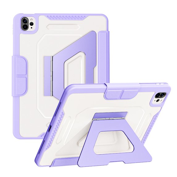for iPad Pro 11 inch Case 2022/2021/2020/2018(4th/3rd/2nd/1st Generation), Multi-Angle Fold Magnetic Stand, DDetachable Cover with Sleep Wake, Purple