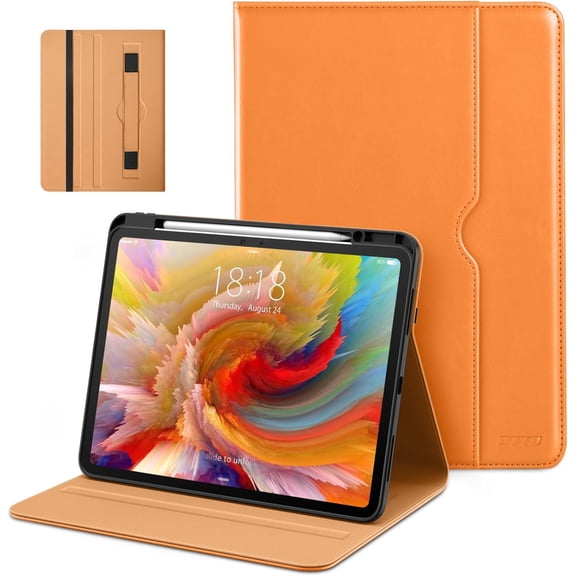 for iPad Pro 13 inch Case Premium Leather Business Folio Stand Cover with Pencil Holder - Auto Wake/Sleep & Multiple Viewing Angles