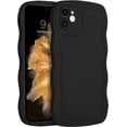 thumbnail image 1 of for iPhone 11 Case 6.1-Inch, Cute Curly Wave Frame Shape Slim Soft TPU Bumper Women Girls Shockproof Protective Phone Case Cover, Black, 1 of 9