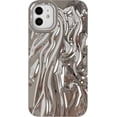 thumbnail image 1 of for iPhone 11 Case,Pleated Water Ripple Chrome Wave Pattern Soft Compatible with iPhone Case (Silver,iPhone 11), 1 of 7