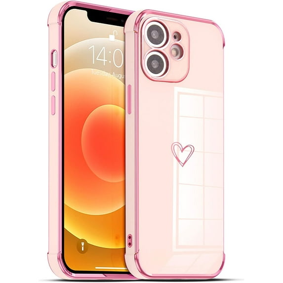 for iPhone 11 Case, Slim Shockproof Electroplated iPhone 11 Protective Phone Case, Pink