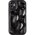 thumbnail image 1 of for iPhone 11 Case, Water Ripple Wave Meteorite Bubble Pattern Chrome Plating Soft Compatible with iPhone Case (Light Black,iPhone 11), 1 of 14