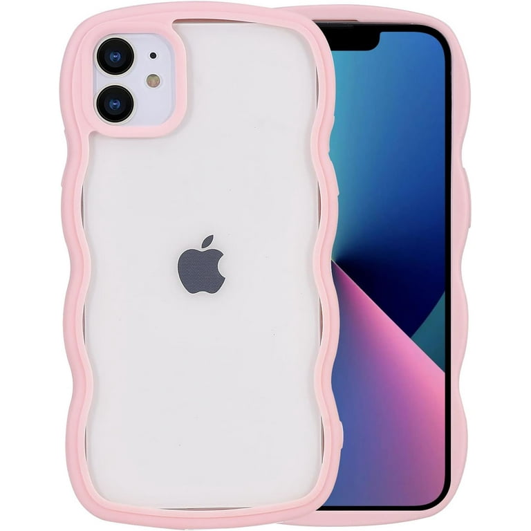 Pink Iphone 11 Clear Case With White Border For Apple IPhone 11