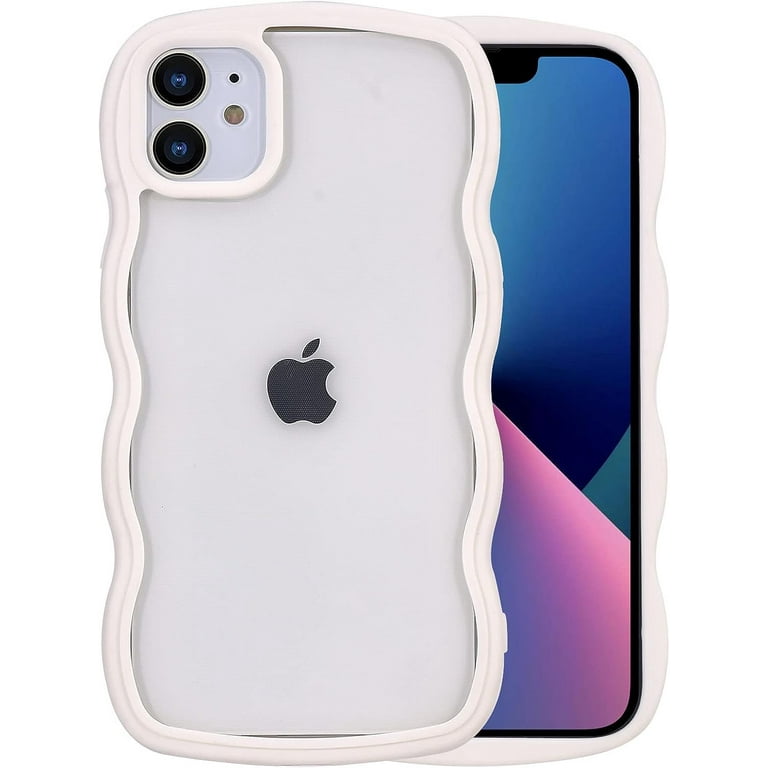 for iPhone 11 Case, Wave Frame Clear Back Soft Cute iPhone 11