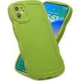 thumbnail image 1 of for iPhone 11 Case, Wave Frame Soft Cute iPhone 11 Phone Case, Green, 1 of 12