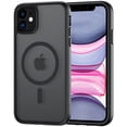 thumbnail image 1 of for iPhone 11 Case for iPhone XR Case Compatible with MagSafe, Translucent Matte Shockproof Phone Case Cover - Black, 1 of 7