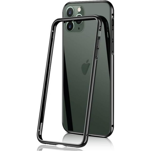 for iPhone 11 Metal Bumper Case Aluminum Metal Frame Edge Protective Cover Ultra Thin Slim Lightweight Luxury Case for iPhone 11 Black
