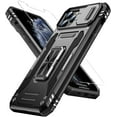 thumbnail image 1 of for iPhone 11 Pro Case with Screen Protector,Sliding Camera Cover,-Grade Cover with  Stand Phone Case 5.8" Black, 1 of 12