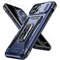 thumbnail image 1 of for iPhone 11 Pro Case with Screen Protector,Sliding Camera Cover,-Grade Cover with  Stand Phone Case 5.8" Navy Blue, 1 of 12