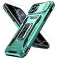 thumbnail image 1 of for iPhone 11 Pro Case with Screen Protector,Sliding Camera Cover,-Grade Cover with  Stand Phone Case 5.8" Turquoise, 1 of 12