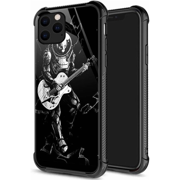 for iPhone 11 Pro Max Case, Military-Grade Protection, All-Around Shockproof Corners, Anti-Scratch Phone Case for iPhone 11 Pro Max, Guitar Skull