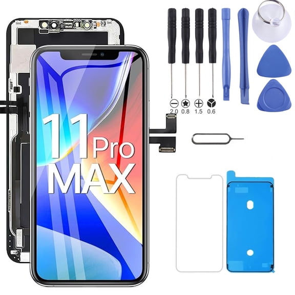 for iPhone 11 Pro Max Screen Replacement 6.5 inch Full HD, 3D Touch LCD Display Digitizer Assembly with Repair Tools - Model A2161, A2220, A2218
