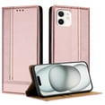 thumbnail image 1 of for iPhone 11 Slim Case with Card Holder, Premium PU Leather Wallet Case with Flip Card Slots Kickstand & Magnetic Closure for iPhone 11, Rosegold, 1 of 6
