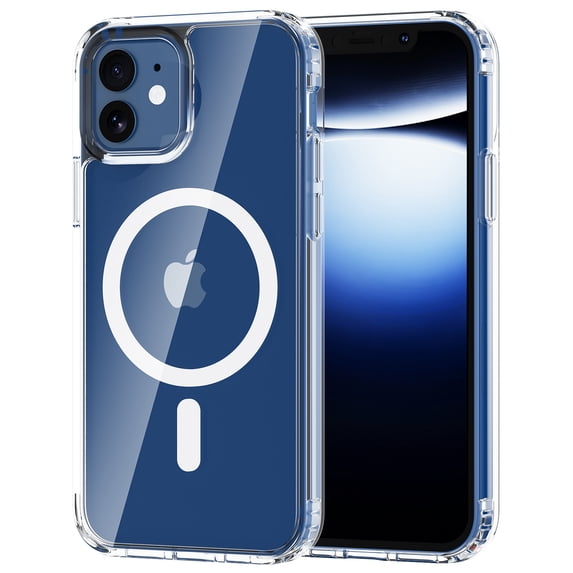 for iPhone 12 12 Pro Case Clear,Thiken Shockproof Protective Phone Bumper for Apple iPhone 12/12Pro 6.1 inch - Clear