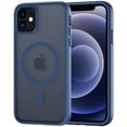 thumbnail image 1 of Compatible for iPhone 12 / 12 Pro Case with Magnetic, Translucent Matte Shockproof Phone Case Cover -Blue, 1 of 7