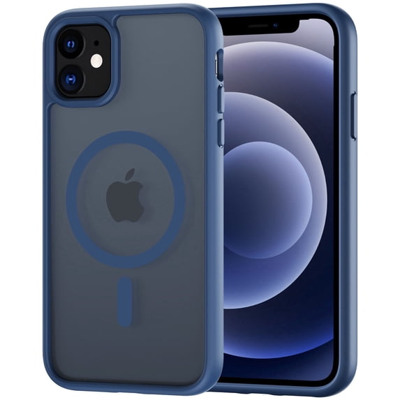 Compatible for iPhone 12 / 12 Pro Case with Magnetic, Translucent Matte Shockproof Phone Case Cover -Blue