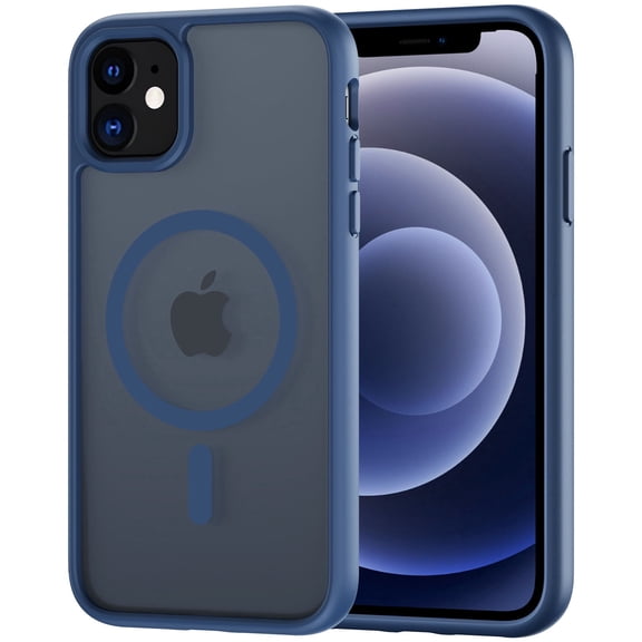 Compatible for iPhone 12 / 12 Pro Case with Magnetic, Translucent Matte Shockproof Phone Case Cover -Blue