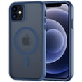 thumbnail image 1 of for iPhone 12 / 12 Pro Case Compatible with MagSafe, Translucent Matte Shockproof Phone Case Cover - Blue, 1 of 7