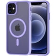 thumbnail image 1 of Compatible for iPhone 12 / 12 Pro Case with Magnetic, Translucent Matte Shockproof Phone Case Cover - Purple, 1 of 7
