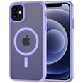 thumbnail image 1 of for iPhone 12 / 12 Pro Case Compatible with MagSafe, Translucent Matte Shockproof Phone Case Cover - Purple, 1 of 7