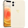 thumbnail image 1 of for iPhone 12 Case Cute Slim Shockproof Phone Case with Wireless Charging Support and Protection, Beige, 1 of 14