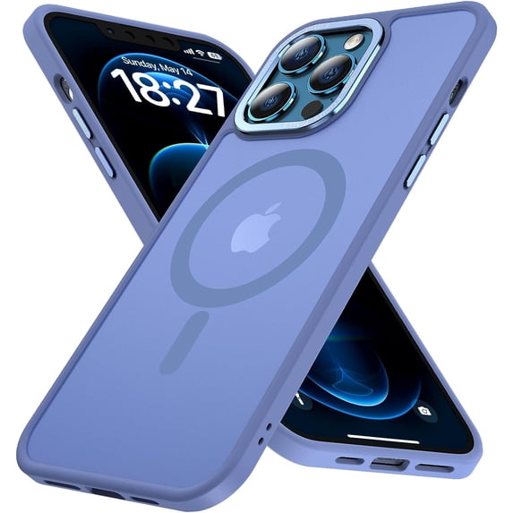 for iPhone 12 Case/iPhone 12 Pro Case Magnetic Compatible with MagSafe Slim Translucent Matte Phone Case Cover 6.1 inch (Sierra Blue)