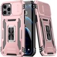 thumbnail image 1 of for iPhone 12 Case/iPhone 12 Pro Case with Screen Protector,Sliding Camera Cover,-Grade Cover with  Stand Phone Case 6.1" Rose Gold, 1 of 14