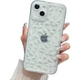 thumbnail image 1 of for iPhone 12 Clear Sparkly Case, 3D Diamond Pattern,Camera Raised Protection, Soft Silicone TPU,Glitter for Women, Girls - Clear, 1 of 12